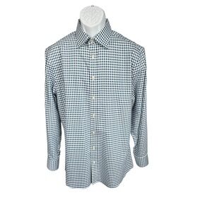 Charles Tyrwhitt Slim Fit Non-Iron Button-Down Gingham Check Shirt,Teal, 16.5-34